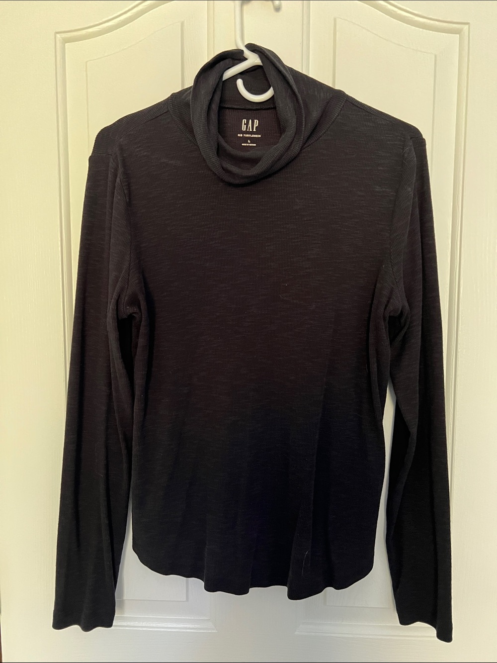 GAP Black Long Sleeve Cowl Neck Top